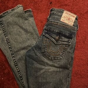 True religion low rise flared jeans
